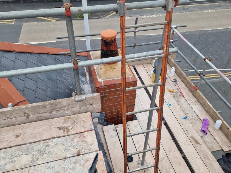 The completed chimneys have an identical appearance post-work, preserving their look perfectly