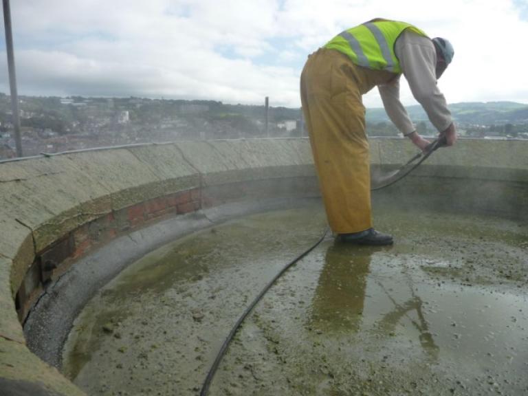 The pressure washing technique used ensures the roof doesn't leak any more than it would if it was raining