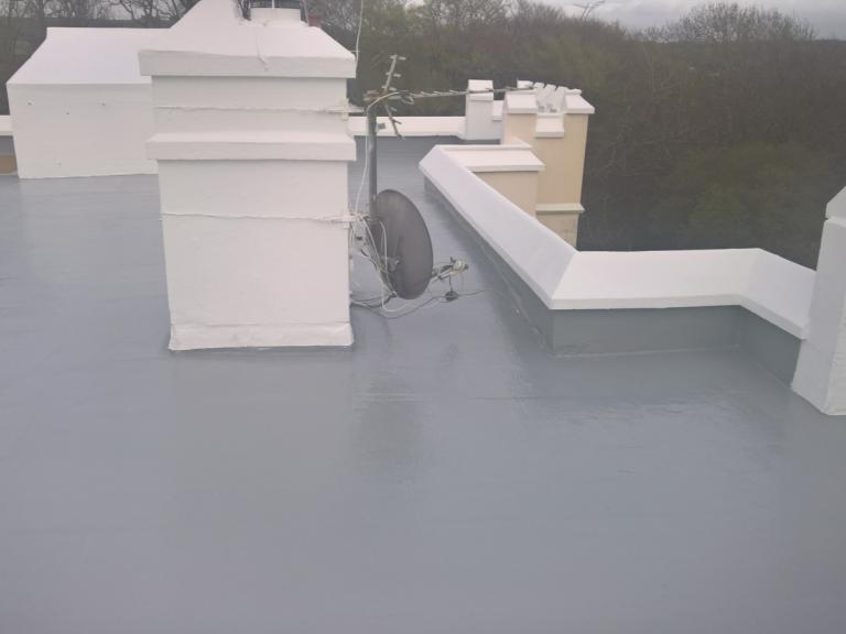 The new roof in place