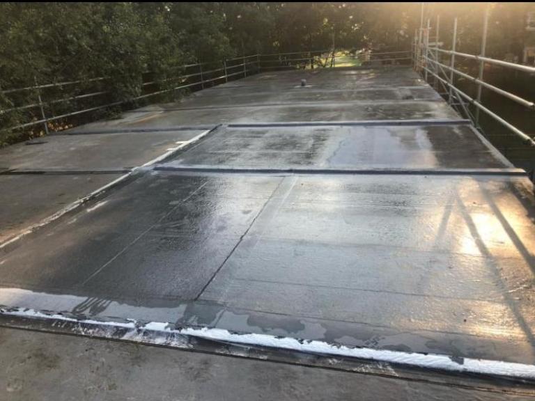 The pre-coated surface with gaps and unevenness