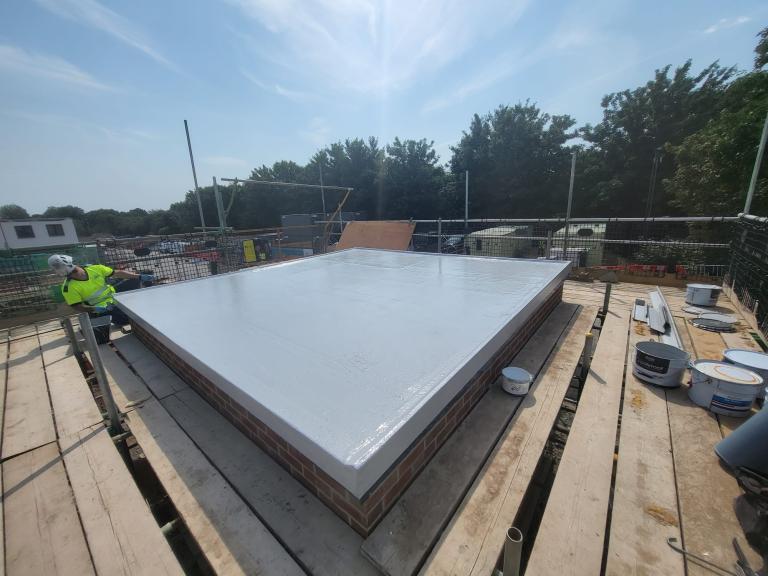 Completed roof