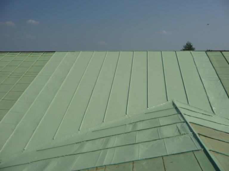 The twice-coated roof - safe, beautiful, and theft-proof!