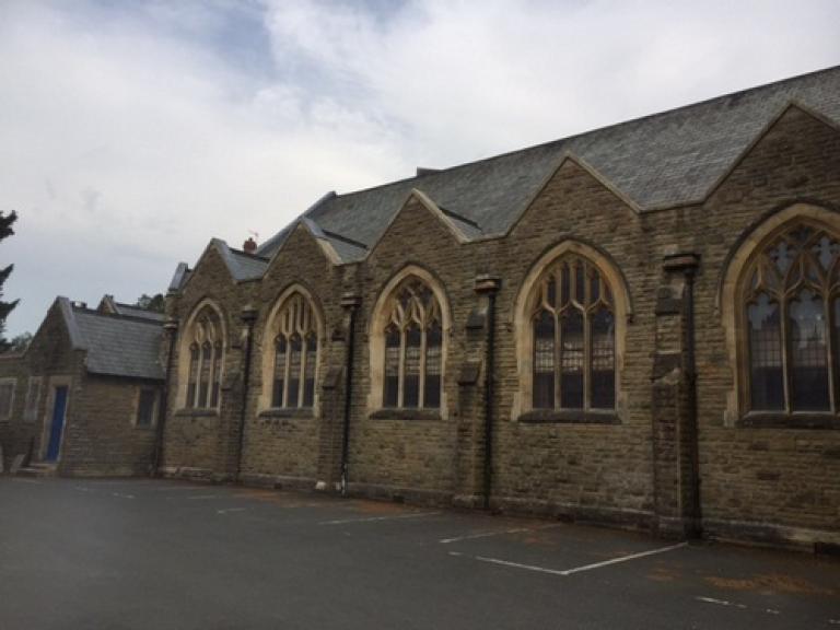 The church in Llandrindod Wells, Powys