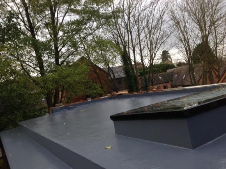 The finished roof is unobtrusive