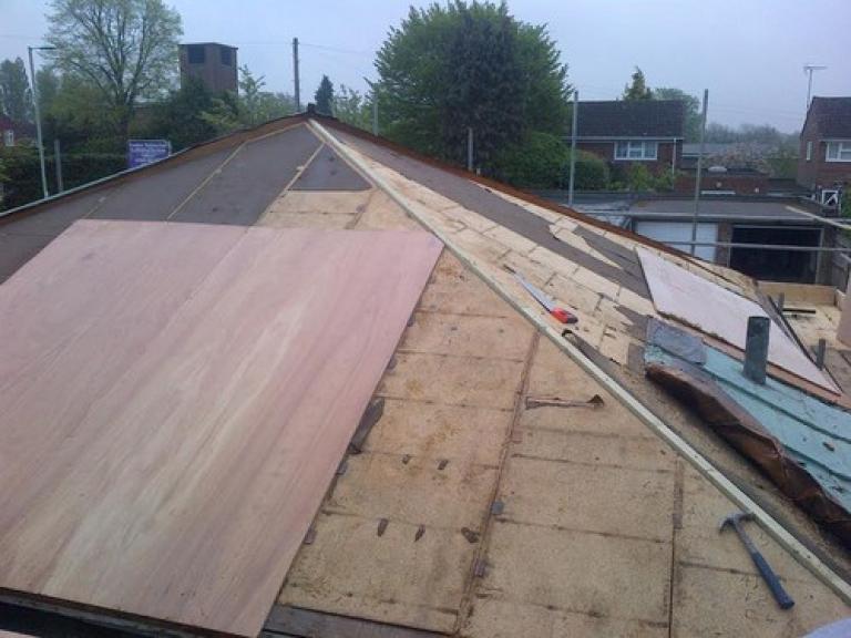 Copper metal theft had ruined the roof of this Welwyn Garden City surgery