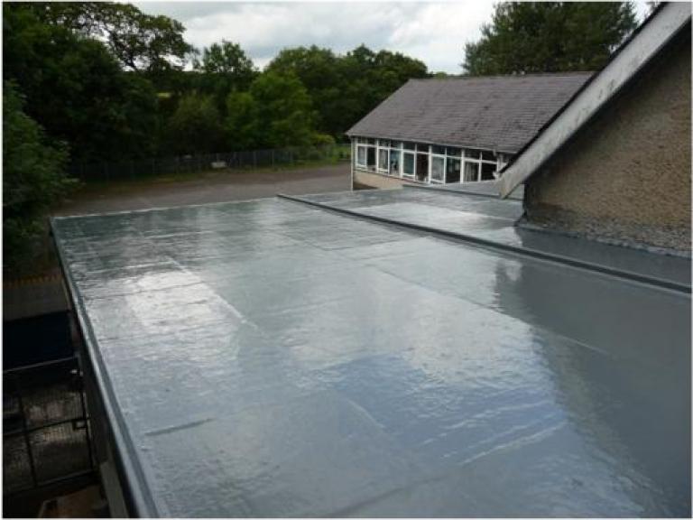 The application was completed with a UV resistant top coat